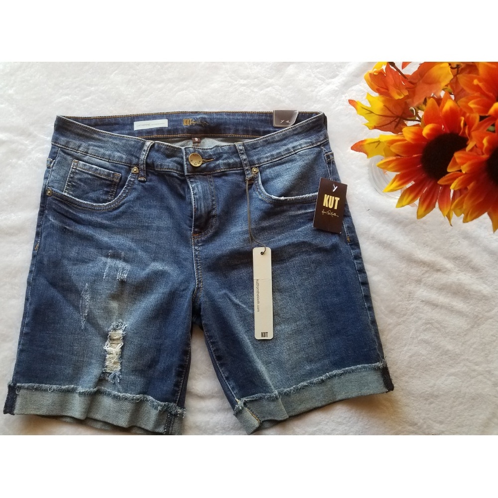 NWT KUT From The Kloth Boyfriend Shorts (oc2)